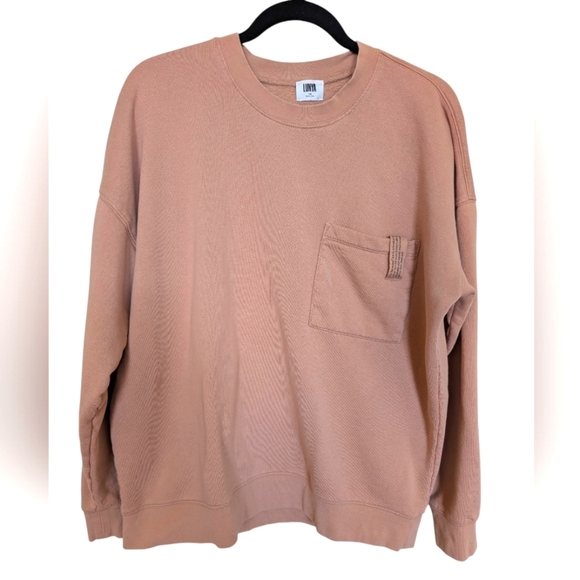 Lunya Silksweats Pink Dusty Rose Sweatshirt sz L - Picture 1 of 6
